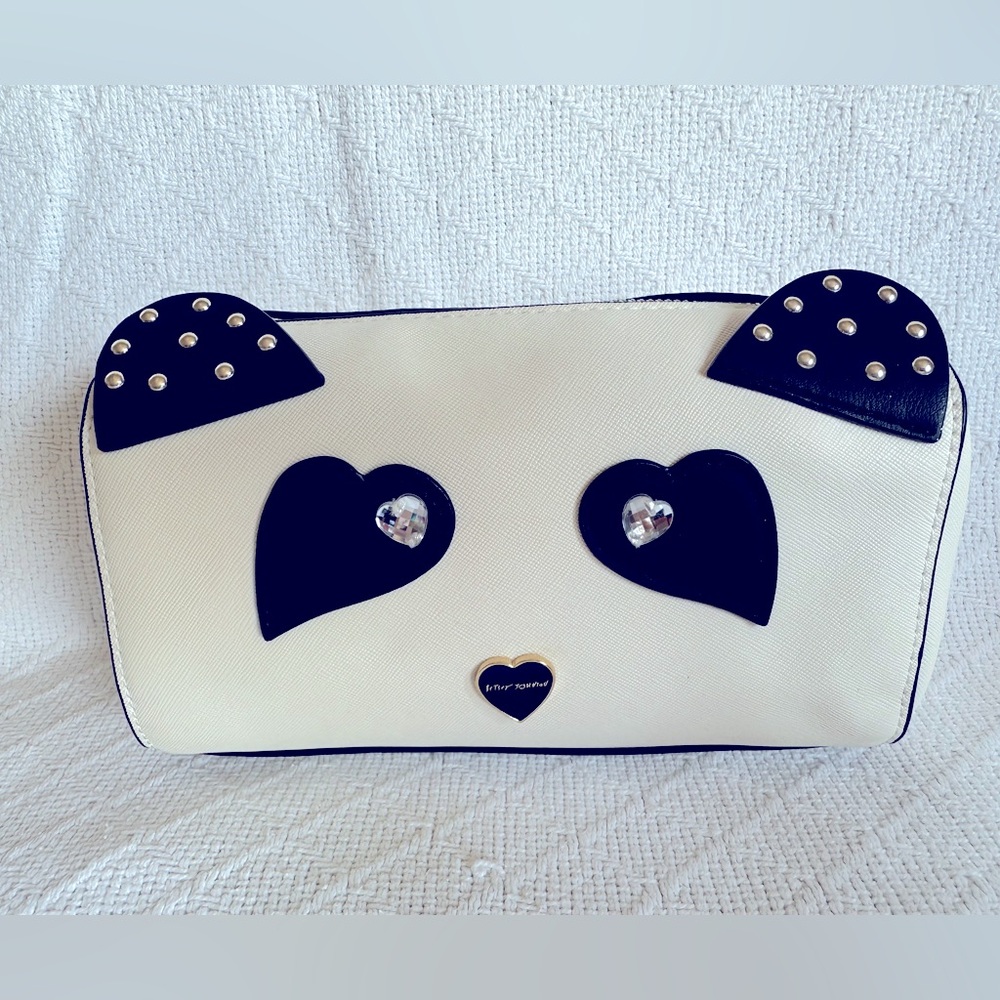 New, never used Betsey Johnson Panda Makeup Bag